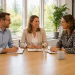 © RKW Bayern / Bild erstellt mit ChatGPT Personalverantwortliche aus verschiedenen Unternehmen sitzen an einem Tisch.